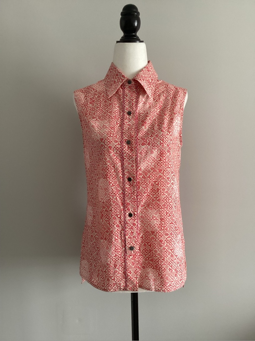 Marc by Marc Jacobs ‘Jamie Dot’ silk blend sleeveless blouse, Size XS